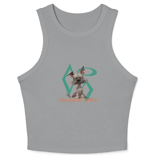 Dog Dad by Choice Crop Tank Top