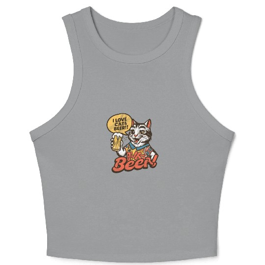 I Love Beer Crop Tank Top