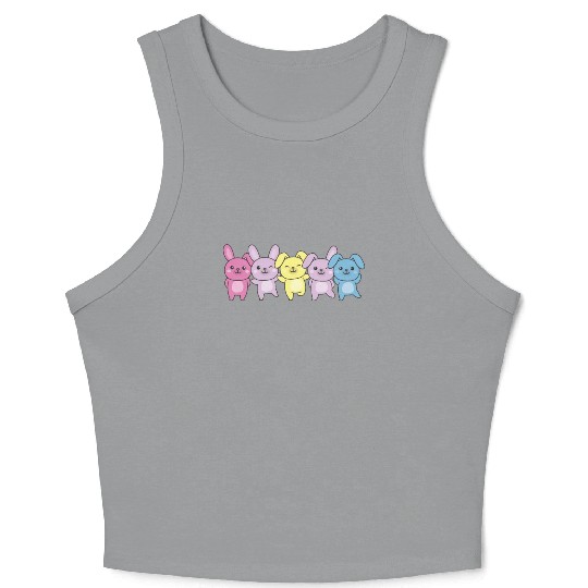 Aporagender Flag Pride Lgbtq Bunny Crop Tank Top