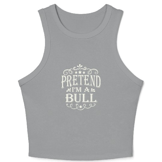 Pretend I'm a Butterfly Funny Lazy Easy Halloween Crop Tank Top