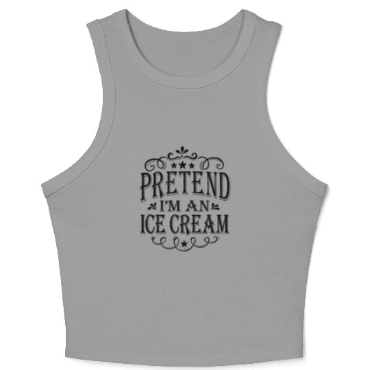 Pretend I'm a Butterfly Funny Lazy Easy Halloween Crop Tank Top