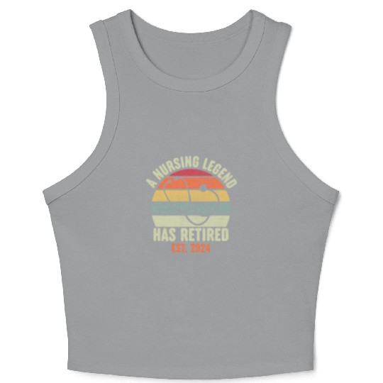 Retired Nurse 2024 Crop Tank Top, Funny Retired Nurse