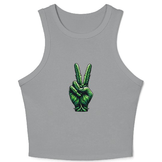 Hemp Legalization Peace Sign Crop Tank Top
