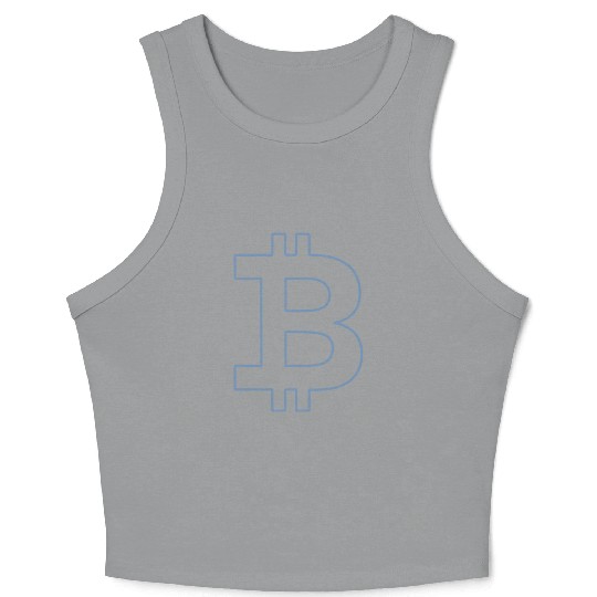 Bitcoin Silhouette Pocket Currency Store Crop Tank Top