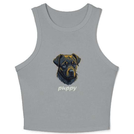 sad dog Crop Tank Top