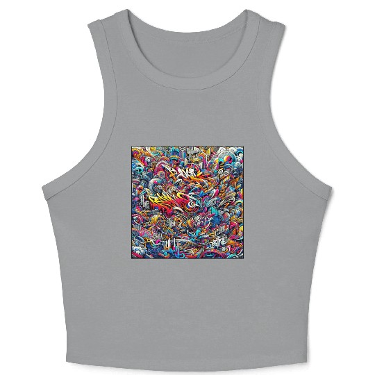Graffiti Pulse Crop Tank Top