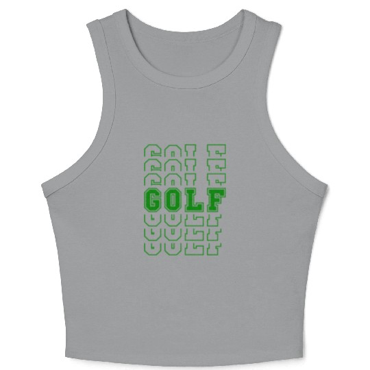 Golf Sport Multi Word Style Crop Tank Top