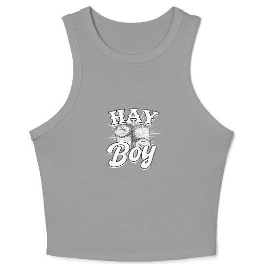 Hay Bale Farming Hay Boy Crop Tank Top