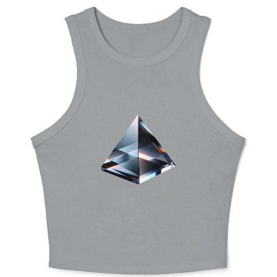 Reflective Glass Pyramid Crop Tank Top