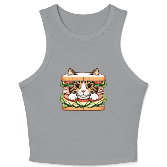 Sandwich Kitty Crop Tank Top