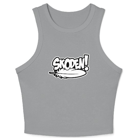 Skoden Native American slang funny rez dog Crop Tank Top