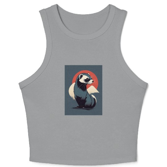 Ferret 1 - Japanese Old Vintage Crop Tank Top
