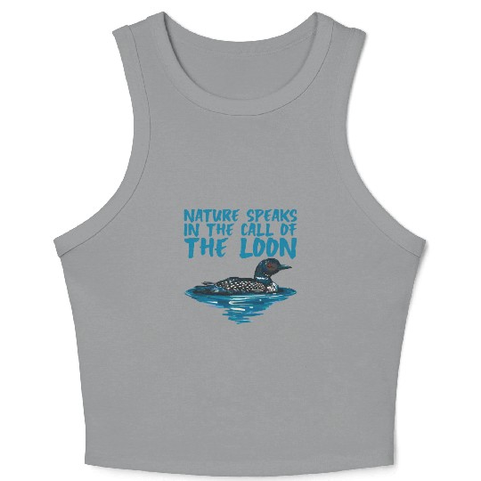 Nature Speaks In The Call Of The Loon 2 Crop Tank Top