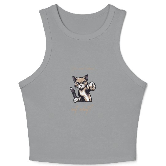 You said lesbians eat what funny cat Crop Tank Top