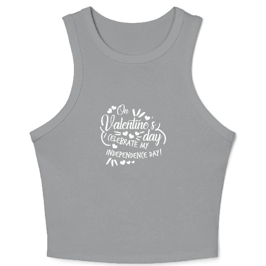 Valentine's Day Independent Single Crop Tank Top
