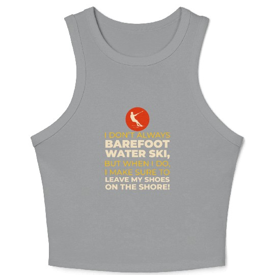 Barefoot Water Skiing Extreme Sports Barefooting Crop Tank Top