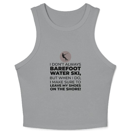 Barefoot Water Skiing Extreme Sports Barefooting Crop Tank Top