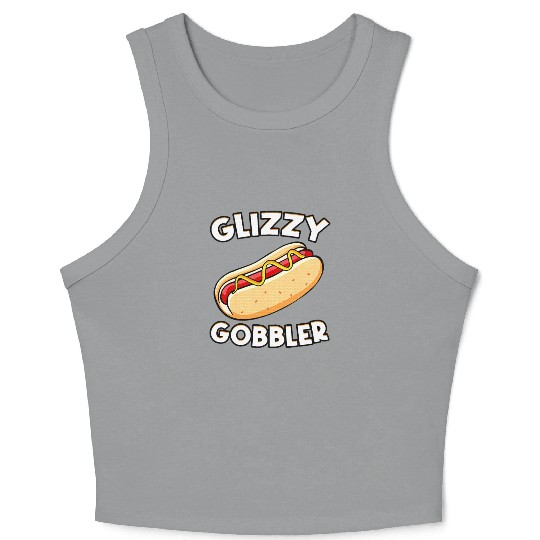 Hot Dog Glizzy Gobbler Number One Gladiator Crop Tank Top