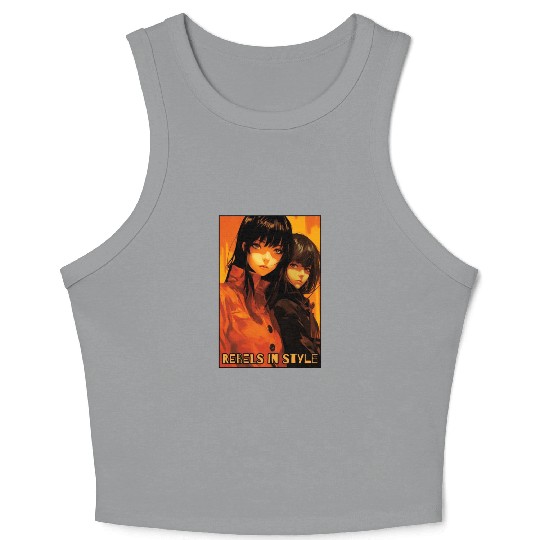Rebels in Style: Anime Girls Crop Tank Top