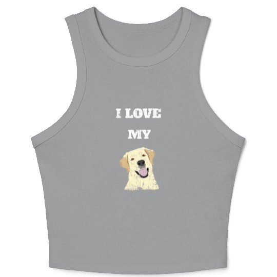 I Love My Labrador Retriever Celebration Crop Tank Top