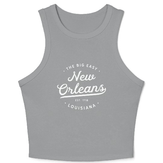 Classic Retro Vintage New Orleans Louisiana Big Crop Tank Top