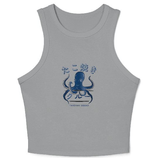 takoyaki street food japanese octopus Crop Tank Top