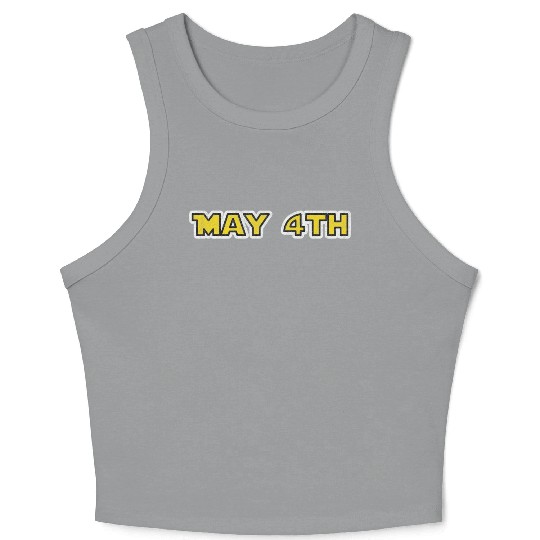 may 4th YELLOW GRUNGE Crop Tank Top