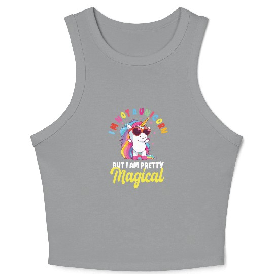 LGBTQ Rights Pride Month Unicorn Design Crop Tank Top