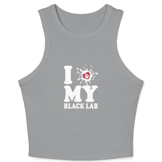 I Love My Black Lab Labrador Retriever Owner Crop Tank Top