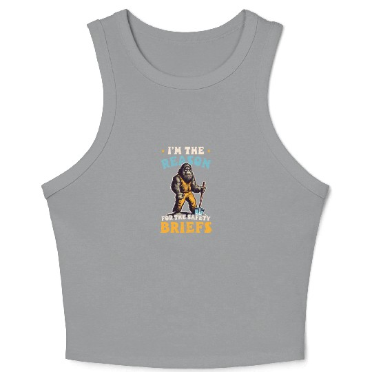 Road Worker Reason For Safety Briefs Crop Tank Top