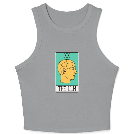 LLM Tarot Card - LLMs - Large Language Model - AI Crop Tank Top