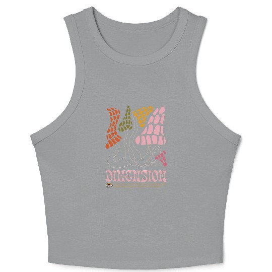 Dimension Psychedelic Illustration Crop Tank Top