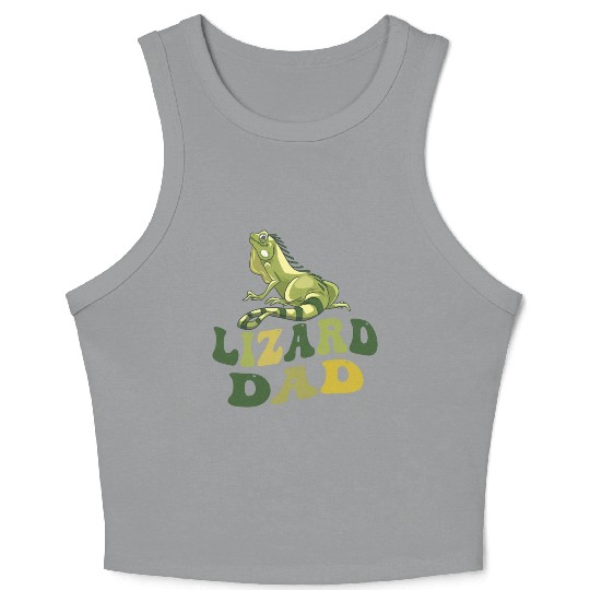 lizard dad Crop Tank Top