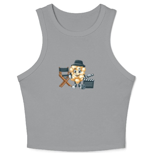 Popcorn Movie Fan Cinema Crop Tank Top
