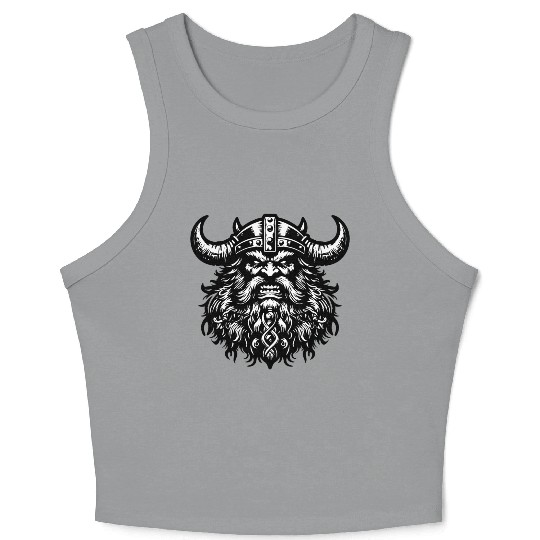 Powerful Viking Warrior Version 4 Crop Tank Top