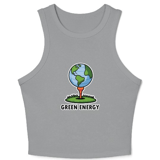 Golf and Earth Day is Green Energy in April Crop Tank Top