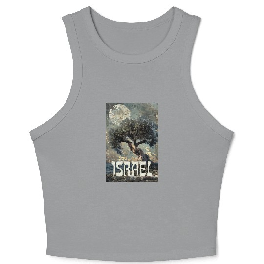 Israeli Scene with Olive Tree and the Crop Tank Top