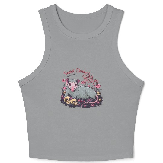sweet dreams goth possum Street Cats Squad Crop Tank Top