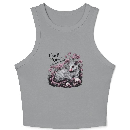 sweet dreams goth possum Street Cats Squad Crop Tank Top