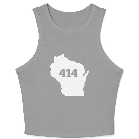 Wisconsin 414 Area Code Crop Tank Top