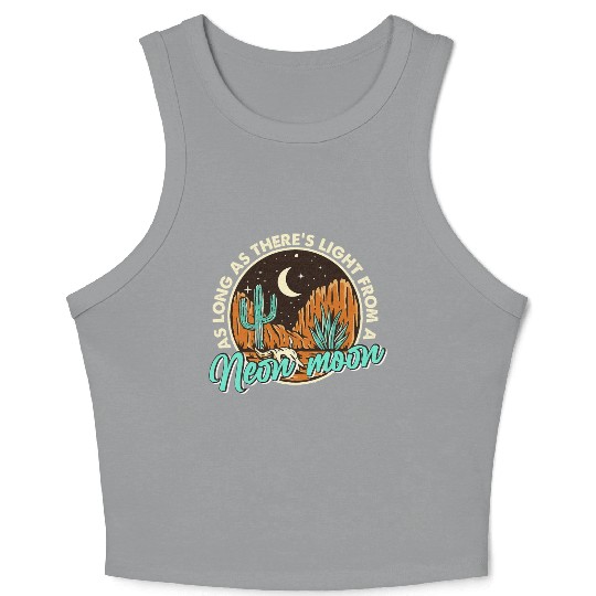 Neon Moon Cactus Country Mountain Vintage Retro Crop Tank Top