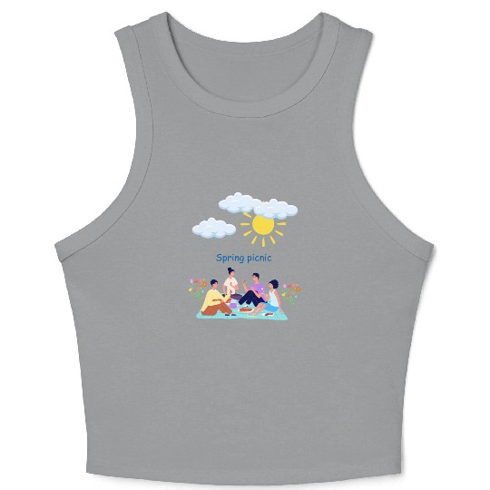 Spring picnic 1 Crop Tank Top