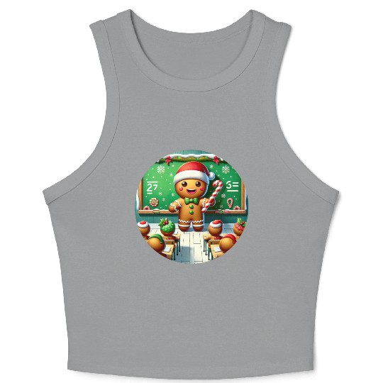 Gingerbread Teach's Yuletide Class Crop Tank Top