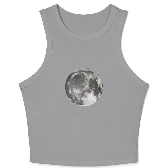 Cool Full Moon - Solar Eclipse, Moon Phases Totali Crop Tank Top