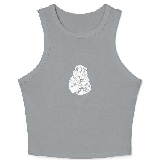 Lion Coffee Crop Tank Top