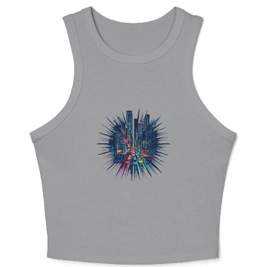City Lights Symphony: Mystery and Thriller. Crop Tank Top