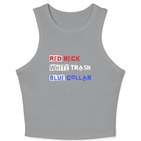 Red White Blue Crop Tank Top