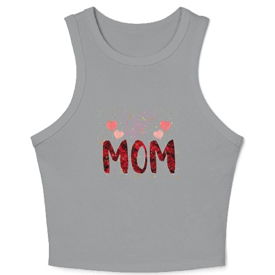 Floral Embrace for Mom Crop Tank Top