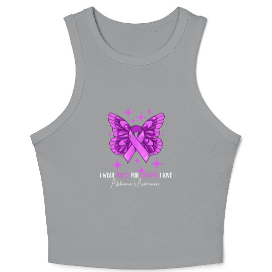 I Wear Purple Alzheimer's Awareness Crop Tank Top