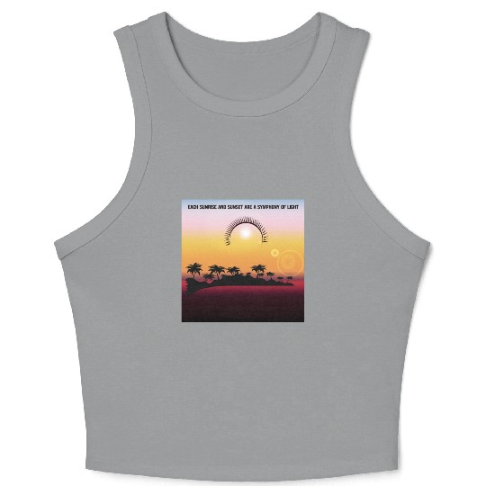 Sunrise and Sunset designs for Life Crop Tank Top